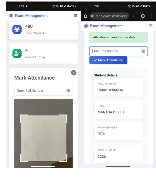 Mobile App for Contactless Attendance